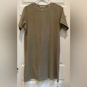 Buck Mason Short Sleeve T-Shirt Dress, Olive/Taupe